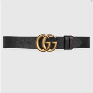 Reversible Gucci belt (black/ dark brown)